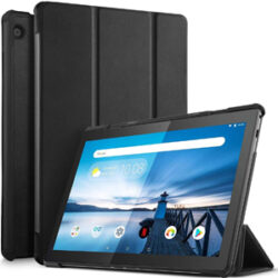 ProElite Ultra Sleek Smart Flip Case Cover for Lenovo Tab M10 TB-X605/TB-X505 Tablet (Black)