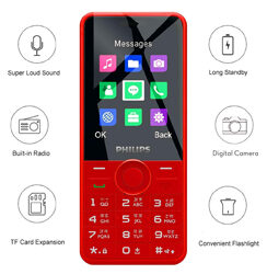 Philips Xenium E168 Dual SIM Mobile Phone-Red